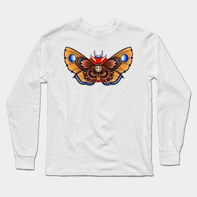 Death Moth Long Sleeve T-Shirt by MetroInk